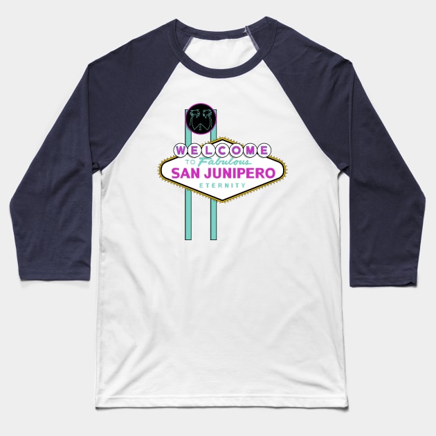 Fabulous San Junipero Baseball T-Shirt by Raffiti